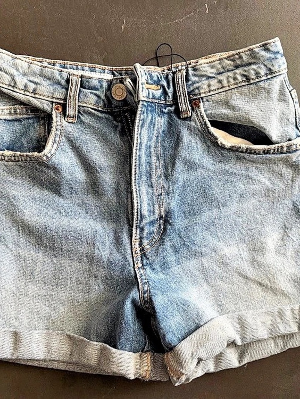 Zara Denim Jean Shorts in Blue EU 36